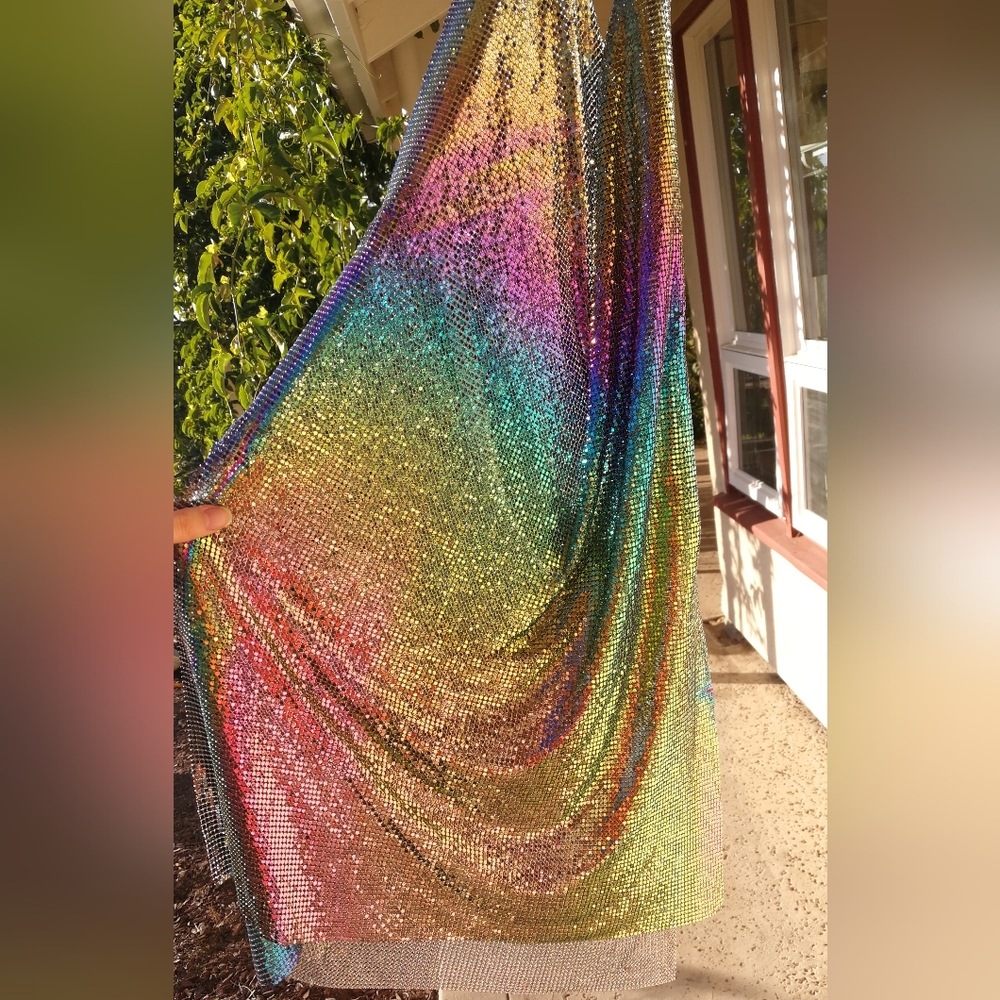 Rainbow Metallic Minidress